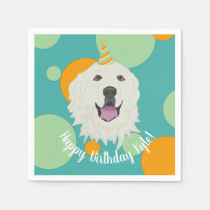 Serviette En Papier Anniversaire sur mesure Great Pyrenees