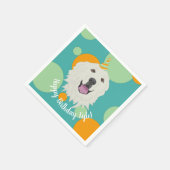 Serviette En Papier Anniversaire sur mesure Great Pyrenees (Coin)