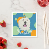 Serviette En Papier Anniversaire sur mesure Great Pyrenees (En situation)