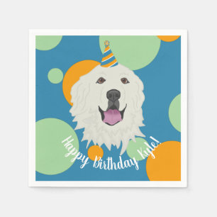 Serviette En Papier Anniversaire sur mesure Great Pyrenees