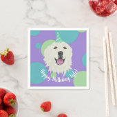Serviette En Papier Anniversaire sur mesure Great Pyrenees (En situation)
