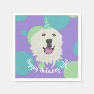 Serviette En Papier Anniversaire sur mesure Great Pyrenees