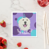 Serviette En Papier Anniversaire sur mesure Great Pyrenees (En situation)