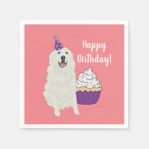 Serviette En Papier Anniversaire sur mesure Great Pyrenees Mountain Do