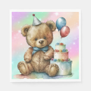 Serviette En Papier Anniversaire Teddy Bear