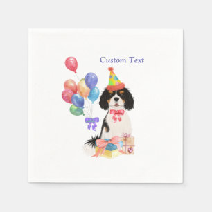 Serviette En Papier Anniversaire Tri Cavalier King Charles Spaniel