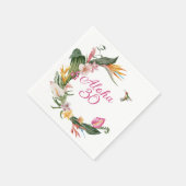 Serviette En Papier Anniversaire tropical d'Aloha (Coin)