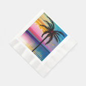 Serviette En Papier Anniversaire Tropical Thématique (Coin)