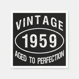 Serviette En Papier Anniversaire Vintage 1959