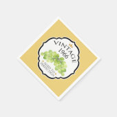 Serviette En Papier Anniversaire vintage Anniversaire Vin Étiquette (Coin)