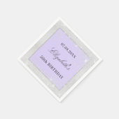 Serviette En Papier Anniversaire violet lavande parties scintillant no (Coin)