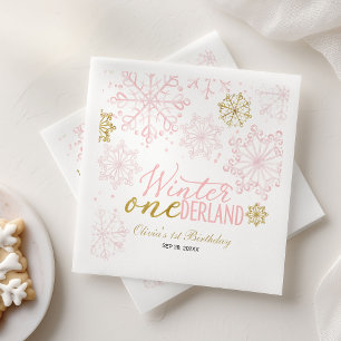 Serviette En Papier Anniversaire Winter Onederland 1 an 