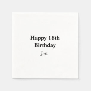 Serviette En Papier anniversaires ajouter votre nom texte image modifi