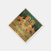 Serviette En Papier Annonce chocolat chaud Art nouveau unique (Coin)