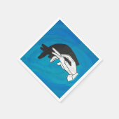 Serviette En Papier Anteille Ombre Sur Bleu (Coin)