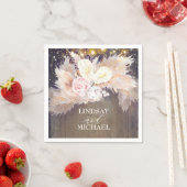 Serviette En Papier Anthuriums en laiton Pampas Serviettes tropicales  (En situation)