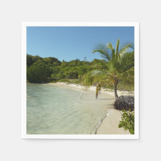 Serviette En Papier Antiguan Beach Beautiful Tropical Landscape (Devant)