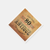 Serviette En Papier Antique 80e anniversaire Design (Coin)