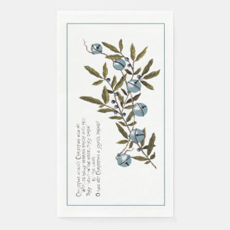 Serviette En Papier Antique Bells and Blueberries Greeting L.Prang Co.