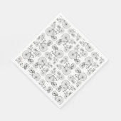 Serviette En Papier Antique Bicycles Art CUSTOM BACKGROUND COLOR (Coin)