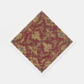 Serviette En Papier Antique géométrique Oriental Perse Motif rouge (Coin)