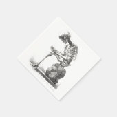 Serviette En Papier Antique Squelette Anatomie : Gothique Halloween Mé (Coin)