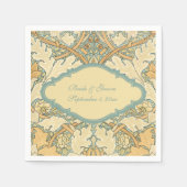 Serviette En Papier Antique victorienne William Morris St. James flora (Devant)