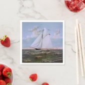 Serviette En Papier Antique voilier Slot Yacht Voilier Ocean (En situation)