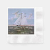 Serviette En Papier Antique voilier Slot Yacht Voilier Ocean (Devant)