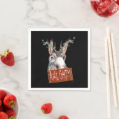Serviette En Papier Antler Lights Naughty Sign Funny Christmas Donkey (En situation)