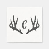 Serviette En Papier Antler Monogramme (Devant)