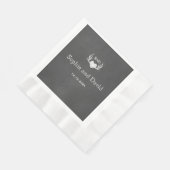 Serviette En Papier Antlers & Coeur Attache Le Mariage De Knot (Coin)