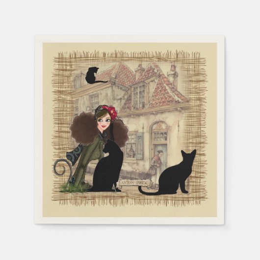 Serviette En Papier Anton Pieck - Dutch Homes (Devant)