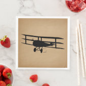 Serviette En Papier Antque Airplane Silhouette (En situation)