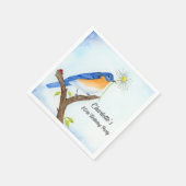 Serviette En Papier Any Age Happy April Birthday with Bluebird (Coin)