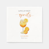 Serviette En Papier Aperol Amour au Premier Spritz Orange Fête de Mari (Devant)