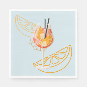Serviette En Papier Aperol O'Clock