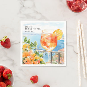 Serviette En Papier Aperol Spritz Amalfi Enterrement de Vie de Jeune F