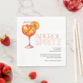 Serviette En Papier Aperol Spritz Aperol Custom Drink Recette (En situation)