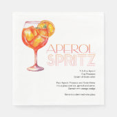 Serviette En Papier Aperol Spritz Aperol Custom Drink Recette (Devant)