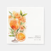 Serviette En Papier Aperol Spritz Baby Shower de Mariée (Devant)