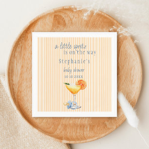 Serviette En Papier Aperol Spritz Bleu Orange Citron Garçon Baby Showe