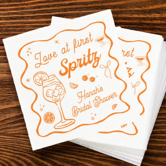 Serviette En Papier Aperol Spritz Fête de Mariage