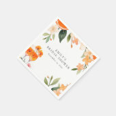 Serviette En Papier Aperol Spritz Fête des mariées aquarelle (Coin)