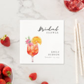 Serviette En Papier Aperol Spritz Floral Bridal Shower (En situation)