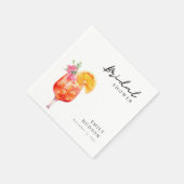 Serviette En Papier Aperol Spritz Floral Bridal Shower (Coin)