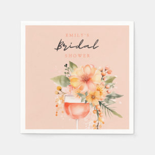 Serviette En Papier Aperol Spritz Floral Bridal Shower