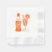 Serviette En Papier Aperol Spritz Lino Design Cocktail Party Napkin (Devant)
