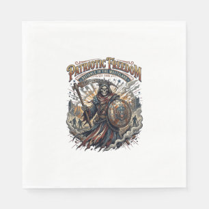 Serviette En Papier Apocalyptique Patriotique Liberté Faucheuse Zombie