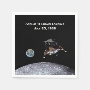 Serviette En Papier Apollo 11 Débarquement lunaire